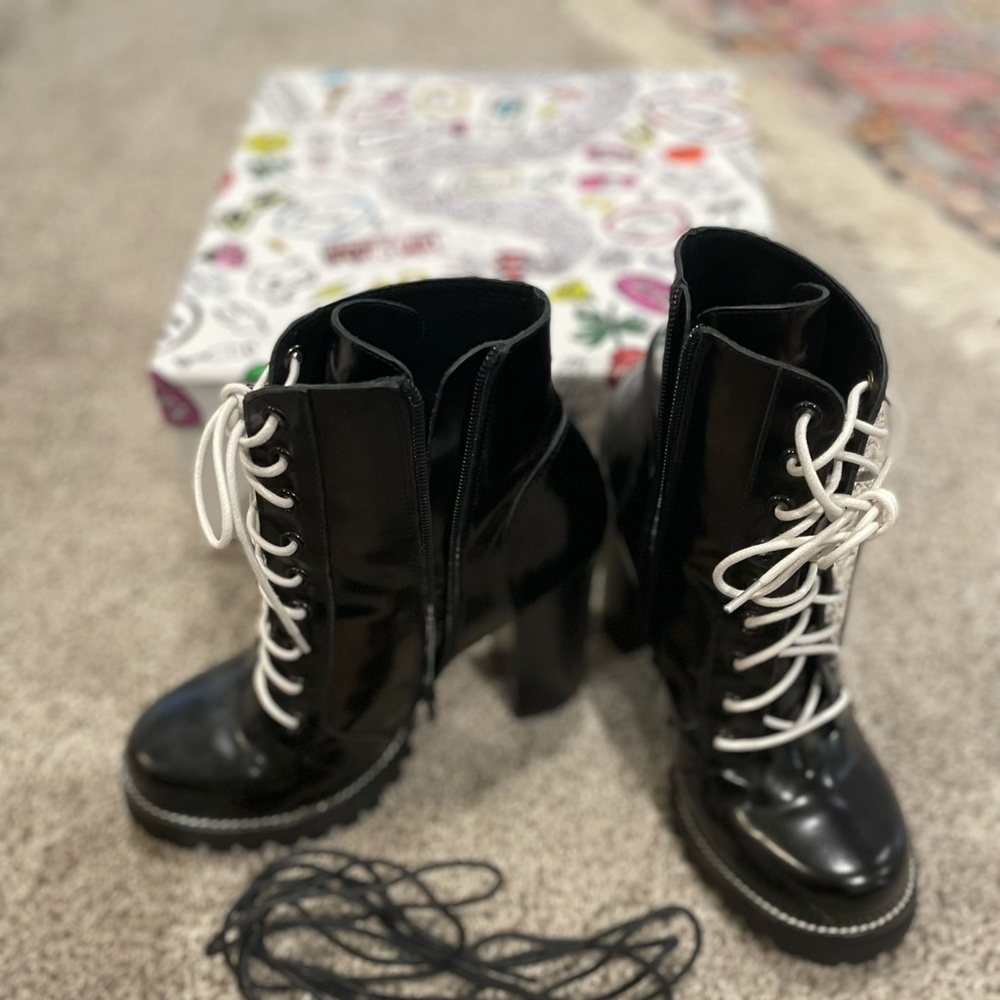 Jeffery Campell combat heel boots
